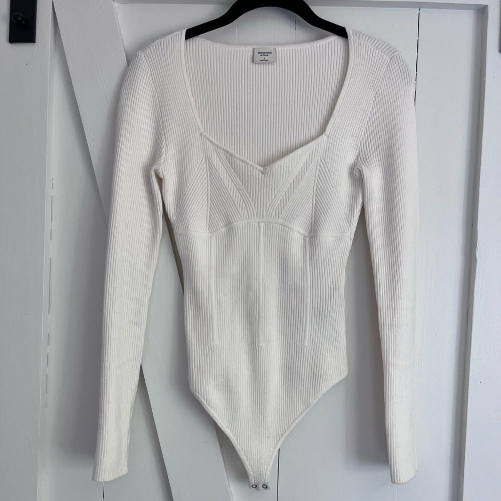 Abercrombie White Sweater Bodysuit